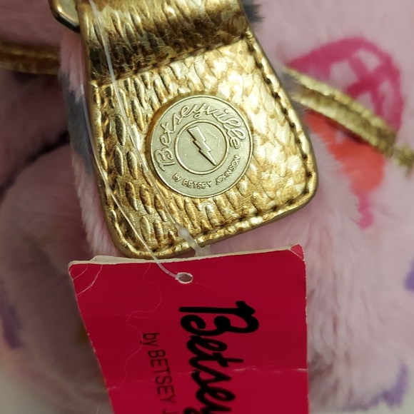 Betsey Johnson BETSEYVILLE PINK FUR HOBO BAG - Picture 13 of 14